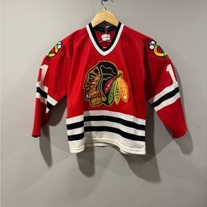 Vtg CCM Maska Chicago Blackhawks NHL Hockey Jersey